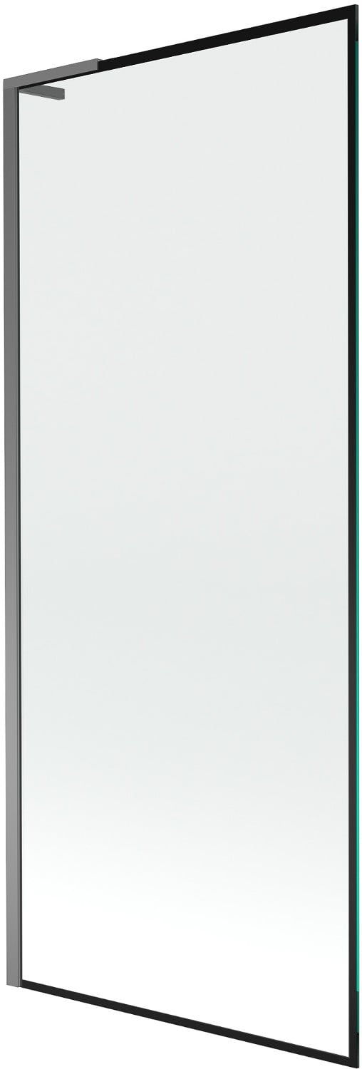 Mexen Next L parawan nawannowy 1-skrzydłowy 80 x 150 cm, czarna ramka, gun metal - 895-080-000-03-70-95