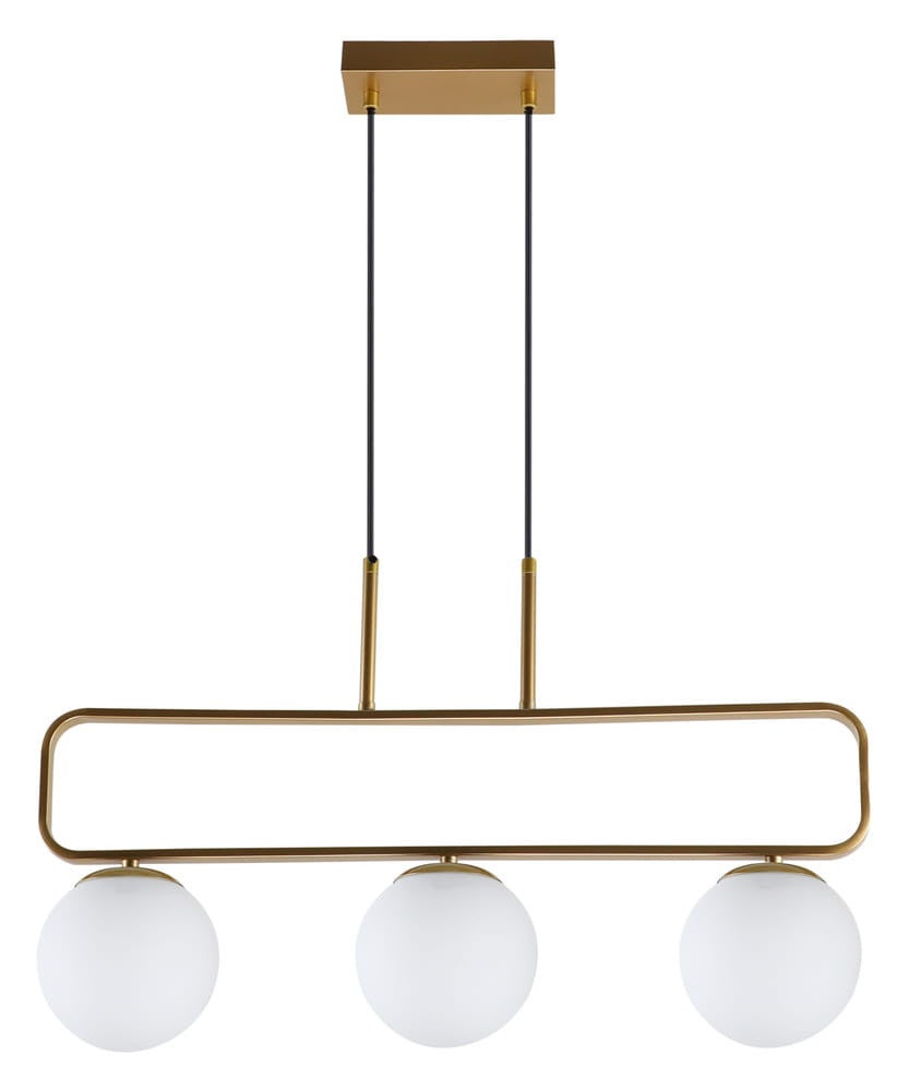 Lampa wisząca Jove mosiądz-biała 3xG9x15W szklane kule wym: 110 x 60 x 12 cm szkło Candellux