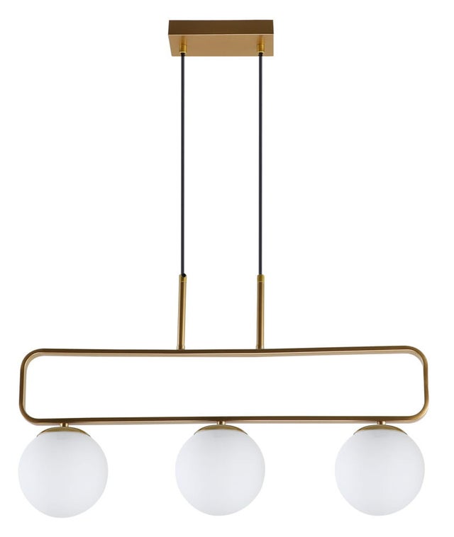 Lampa wisząca Jove mosiądz-biała 3xG9x15W szklane kule wym: 110 x 60 x 12 cm szkło Candellux