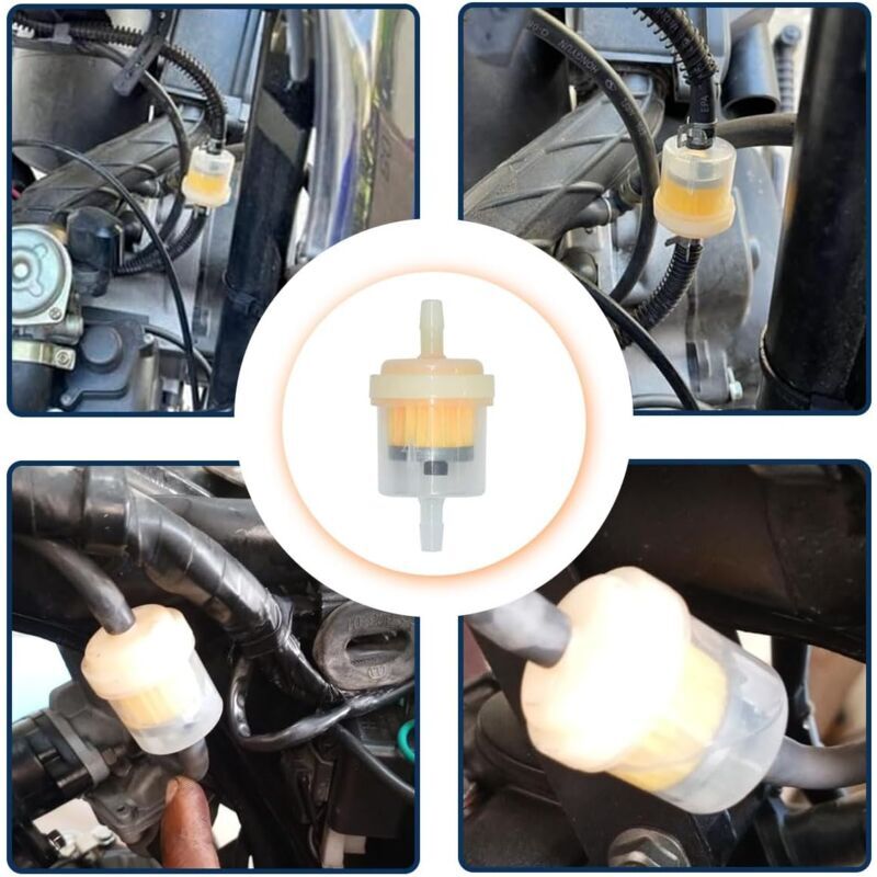 Filtre à cartouche magnétique 10 pièces, filtre à essence pour moto, tondeuse, tracteur, élimine impuretés carburant - 4