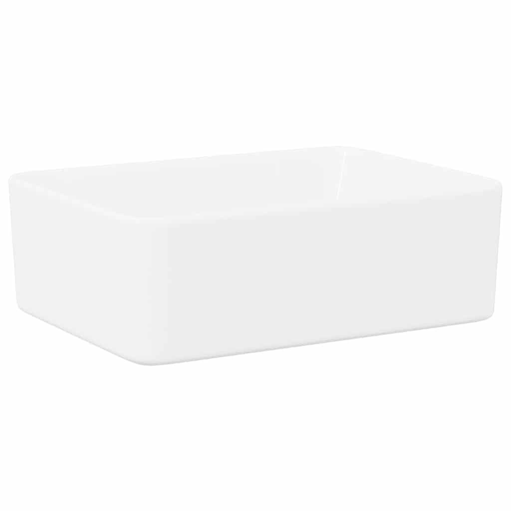 Lavabo 40x30x13 cm Céramique Blanc vidaXL - 2