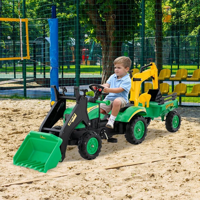 COSTWAY Tractopelle Enfant Pour Bac à Sable Avec 4 Roues Pelle Flexible Pour Sable Terre Neige 121 X 40 X 64 Cm 3 Ans COSTWAY Tractopelle Enfant Pour Bac à Sable Avec 4 Roues Pelle Flexible Pour Sable Terre Neige 121 X 40 X 64 Cm 3 Ans