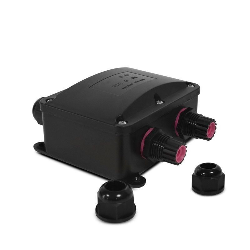 Boîte de dérivation étanche - 4 entrées - IP68 - Nylon - Noir - 4