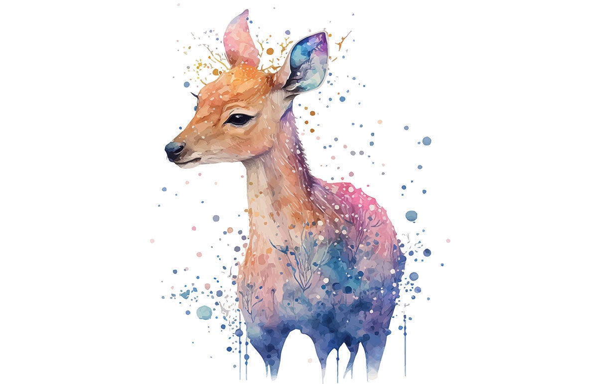 Papier peint panoramique Enfants - Biche - Largeur 325 cm x Hauteur 209 cm - 2