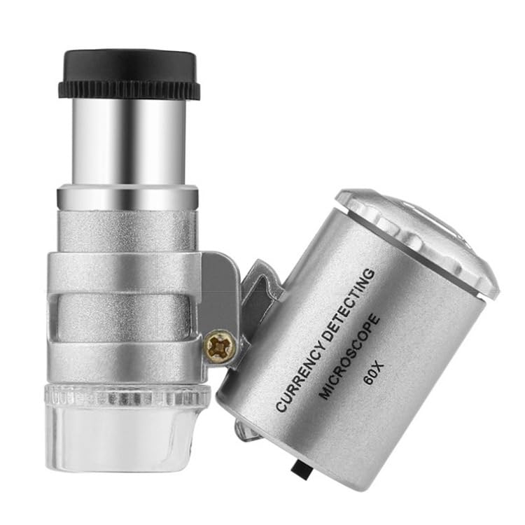 Loupe 60 X en verre grossissant avec lampe LEDUV Togo