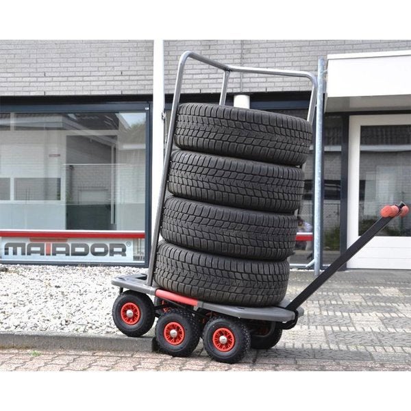 Chariot tout terrain sans ridelle - Roues pneumatiques - Charge max 250kg - M-SUPERHOND-LB - 6