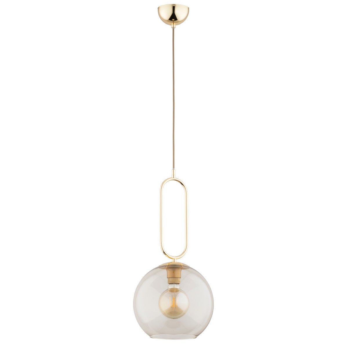 Lampa wisząca Vavil złoto-przezroczysty 1xE27x15W nowoczesna wym: 95 x 25 x 25 cm metal Alfa