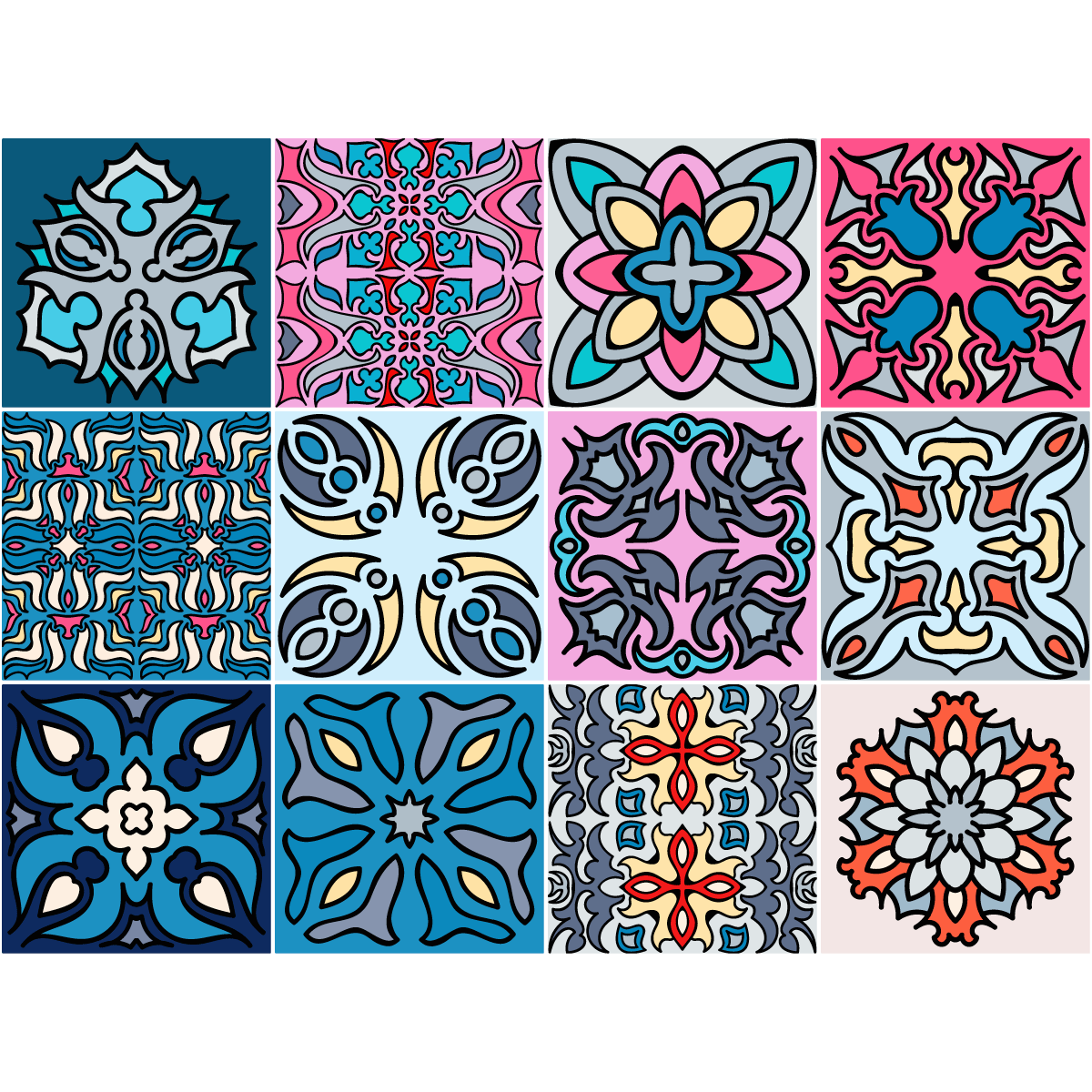 12 adesivi piastrelle di cemento Australia - Sticker adesivo - adesivi murali - 12stickers10x10cm - 2