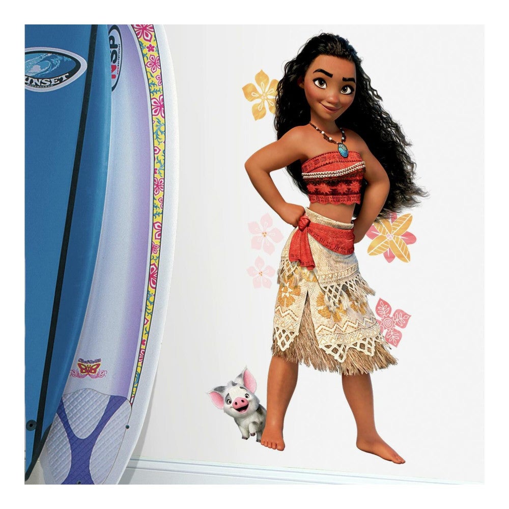 Sticker géant repositionnable personnage Vaiana DISNEY - Haut 100 cm - 2