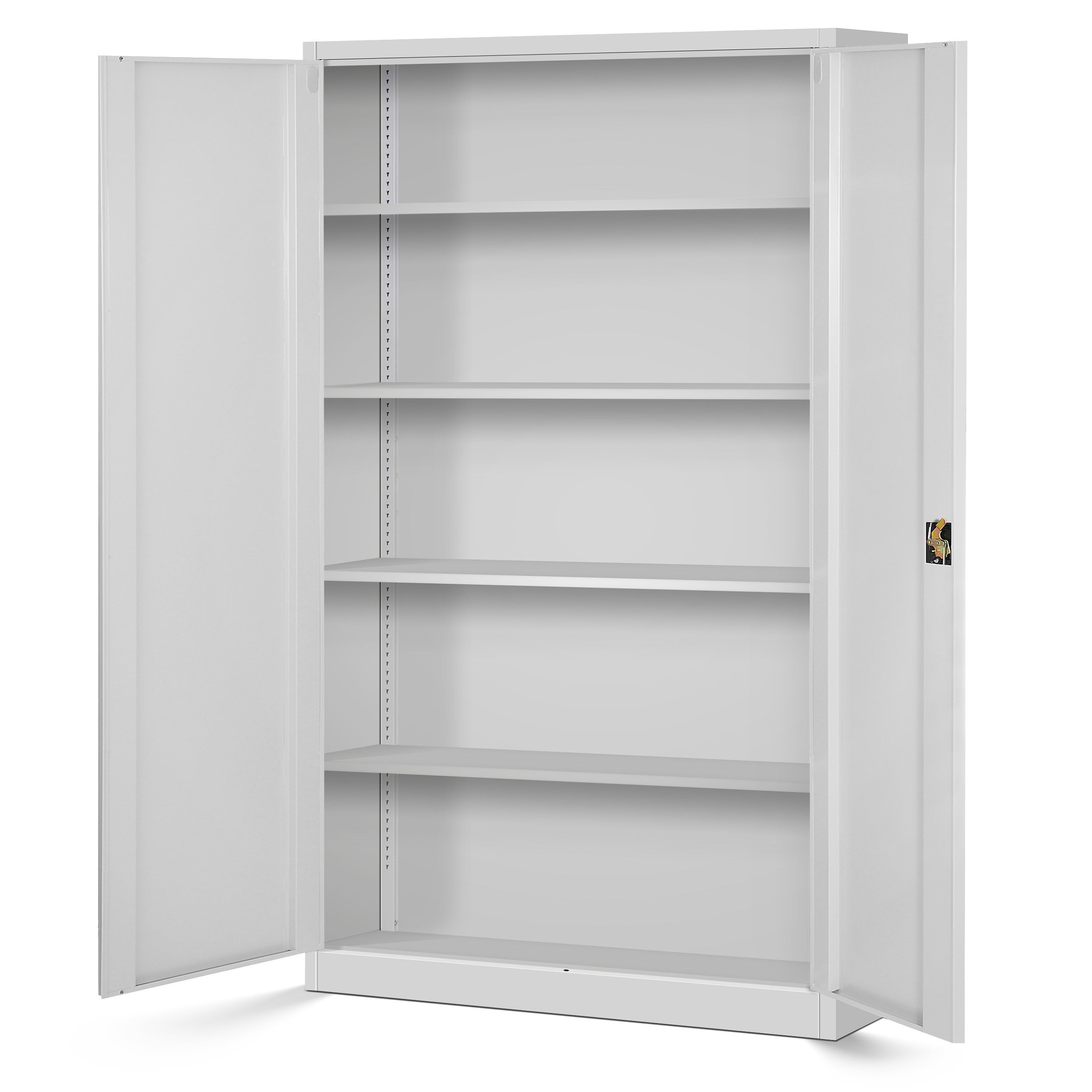 Armoire de Bureau XXL de Rangement Métallique 4 étagères réglables 185 cm x 115 cm x 40 cm Gris - 4