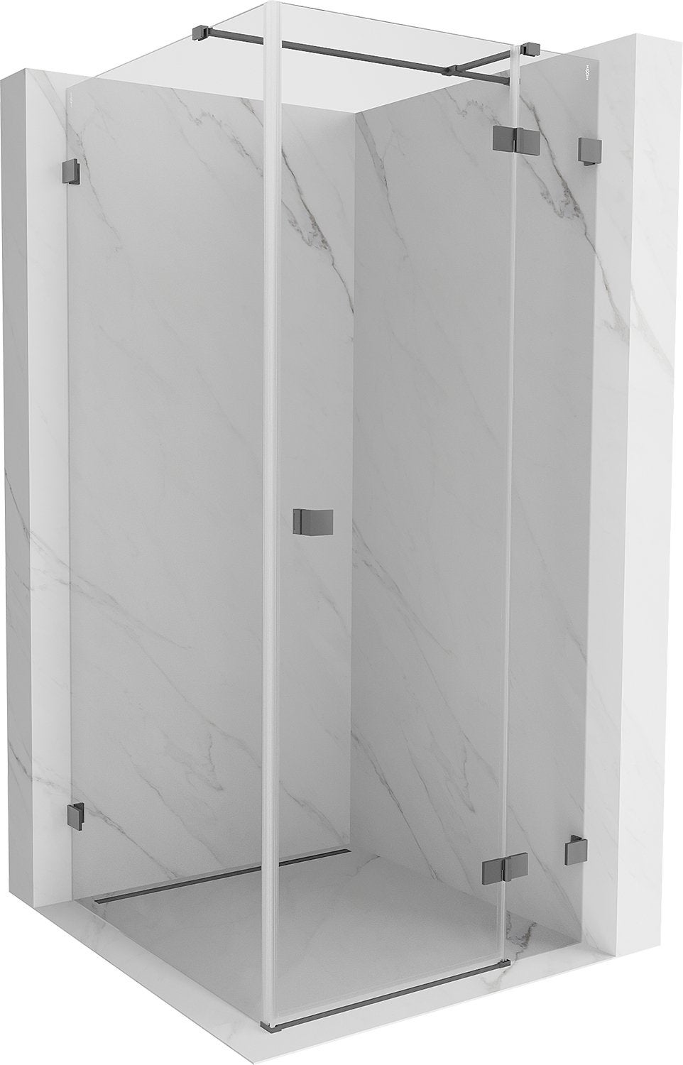 Mexen Lunar T kabina prysznicowa uchylna prawa 120 x 120 cm, transparent, gun metal - 834T-120-120-95-00-P