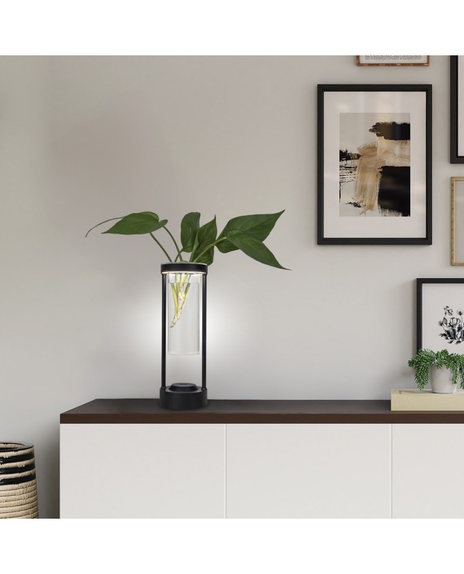 Lámpara de sobremesa habana negro led