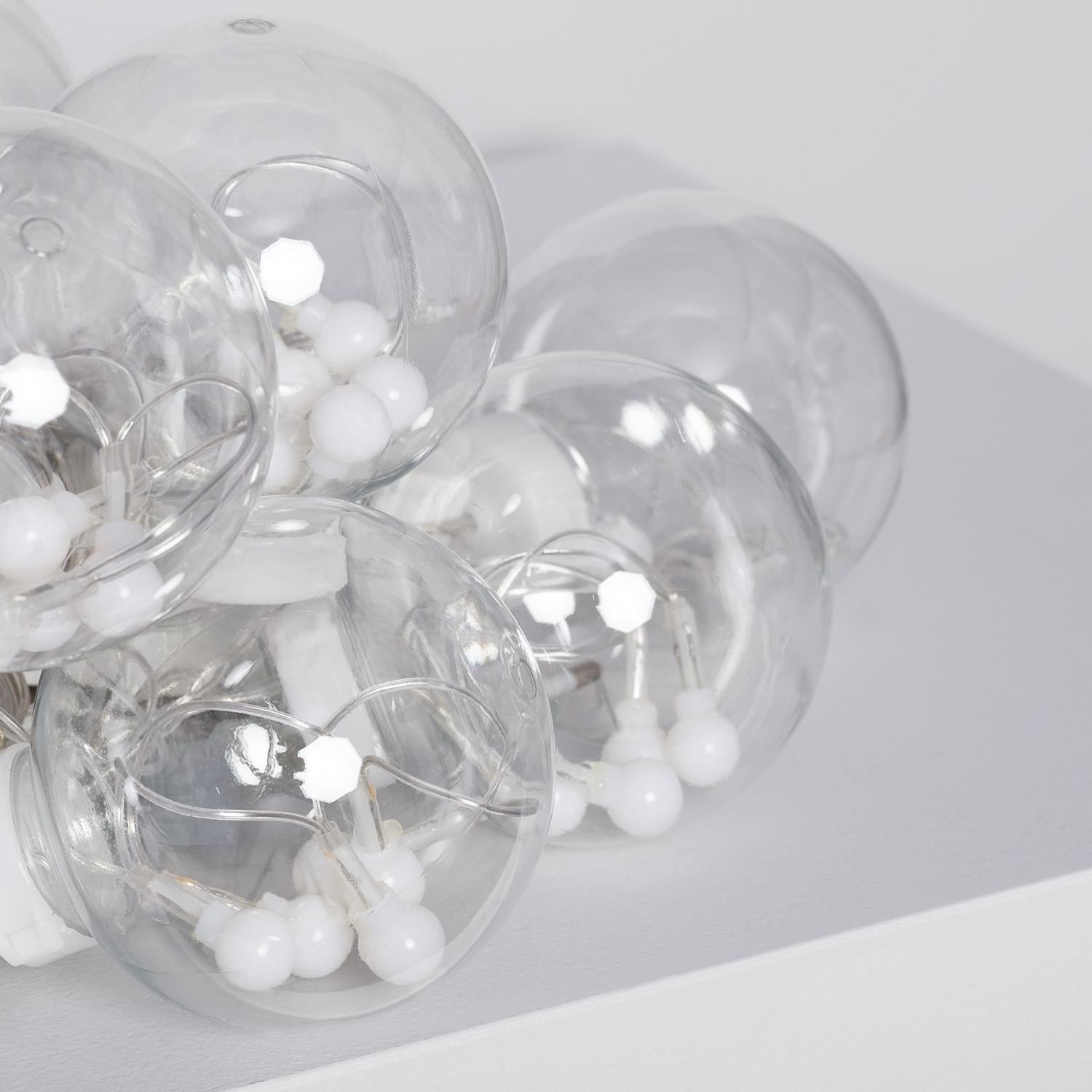 Rideau Boules Suspendues LED 3.6W 2.5m 3000K Blanc chaud | Idéal pour Noël - 3