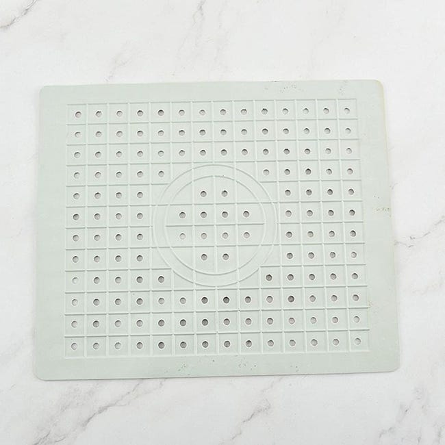 Tappetino In Silicone Per Lavello 45,7x12,7 Cm, Con Foro 3,4 Cm, Pendenza Autodrenante, Vassoio Portaoggetti, Antimuffa, Per Cucina E Bagno