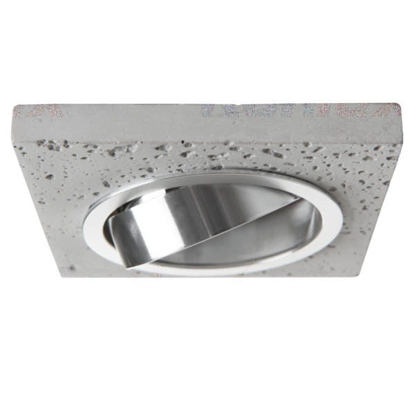Oprawa sufitowa wpuszczana Cemin srebrno-szara 1xGU10x35W kwadratowa ruchoma IP20 wym: 9 x 9 cm beton architektoniczny Kanlux - 2