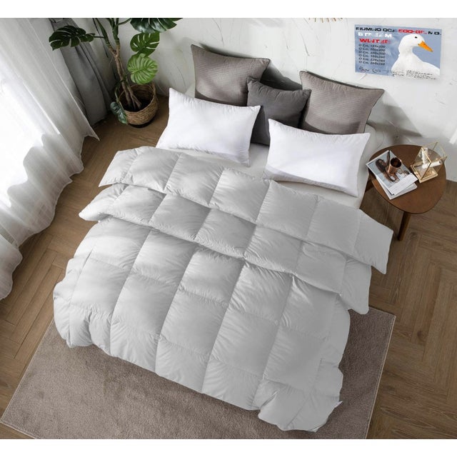 QUILT en aval OCA Stream 500 GR. 80% PLUME D'OIE 20% DUVET D'OIE Bicolore COURTEPOINTE DOUBLE CM. 260X260
