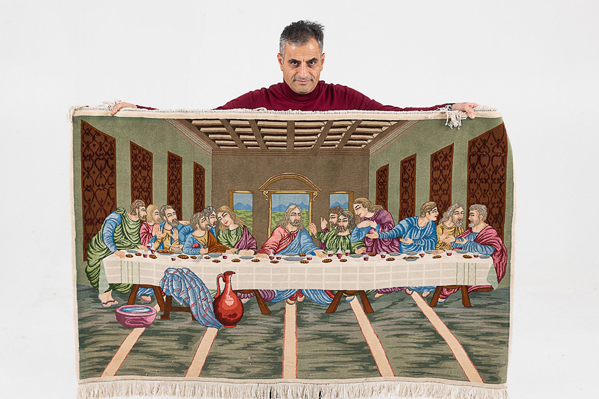 Oryginalny ręcznie robiony orientalny dywan, wymiary: 175x123 cm z certyfikatem autentyczności