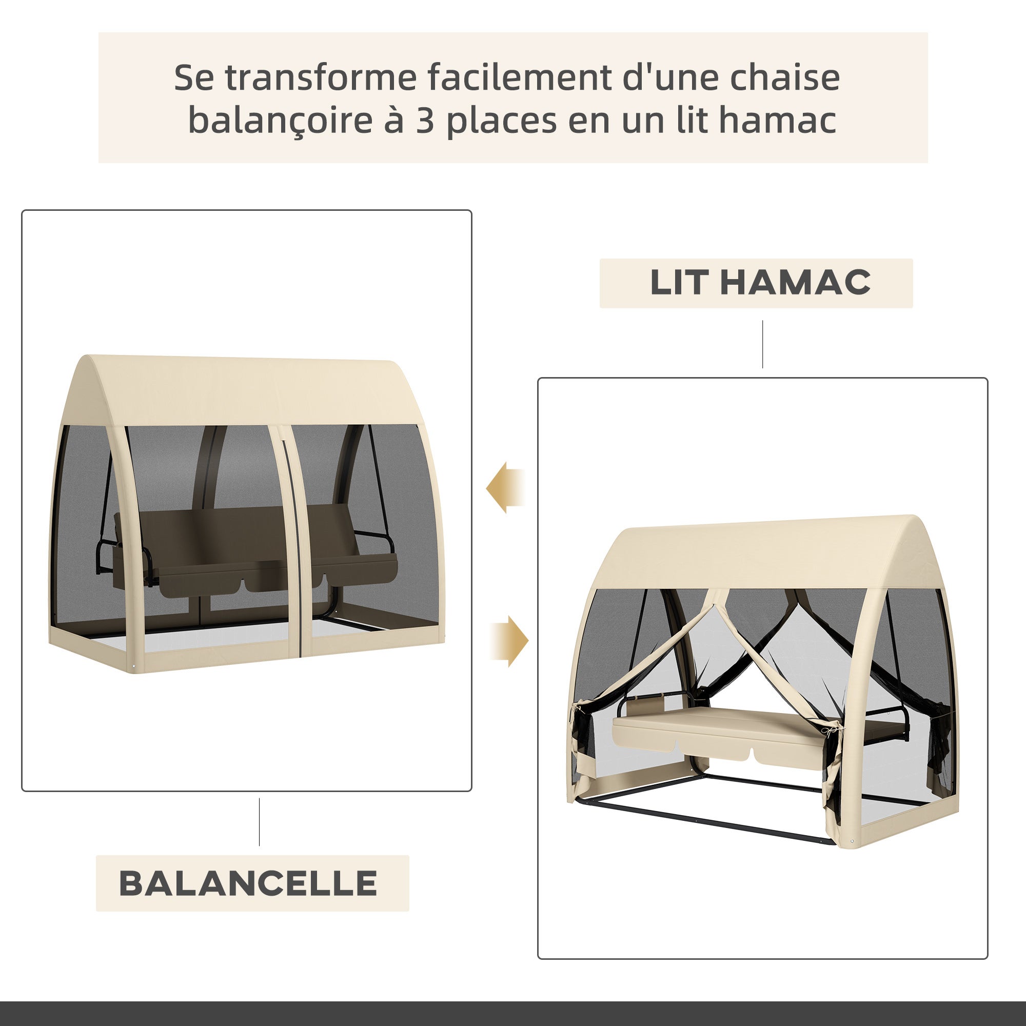 Balancelle de jardin Polyester Outsunny - 4