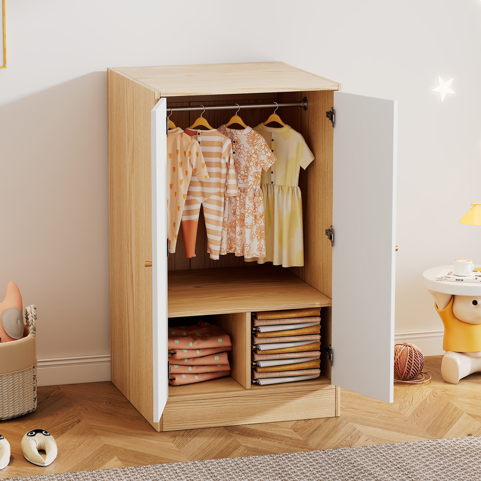 Armadio per Bambini Lafayette in Legno Bianco - Théo Bébé