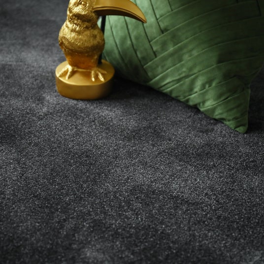 Moquette douce - Hypnose - Noir velours - Echantillon 15 x 20 cm - 5