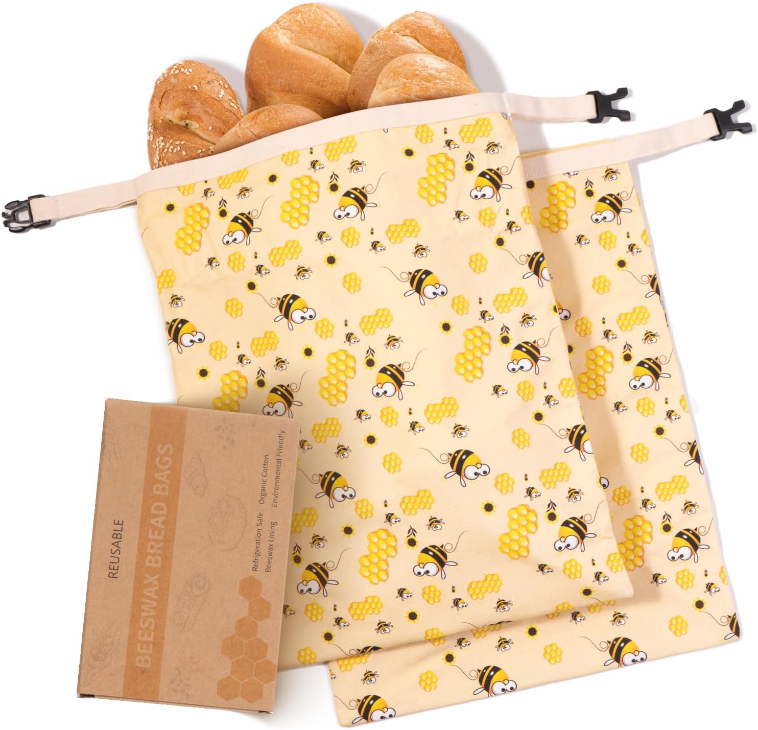 Sacchetti per il pane extra-large in cera d'api (progettati per il pane ...
