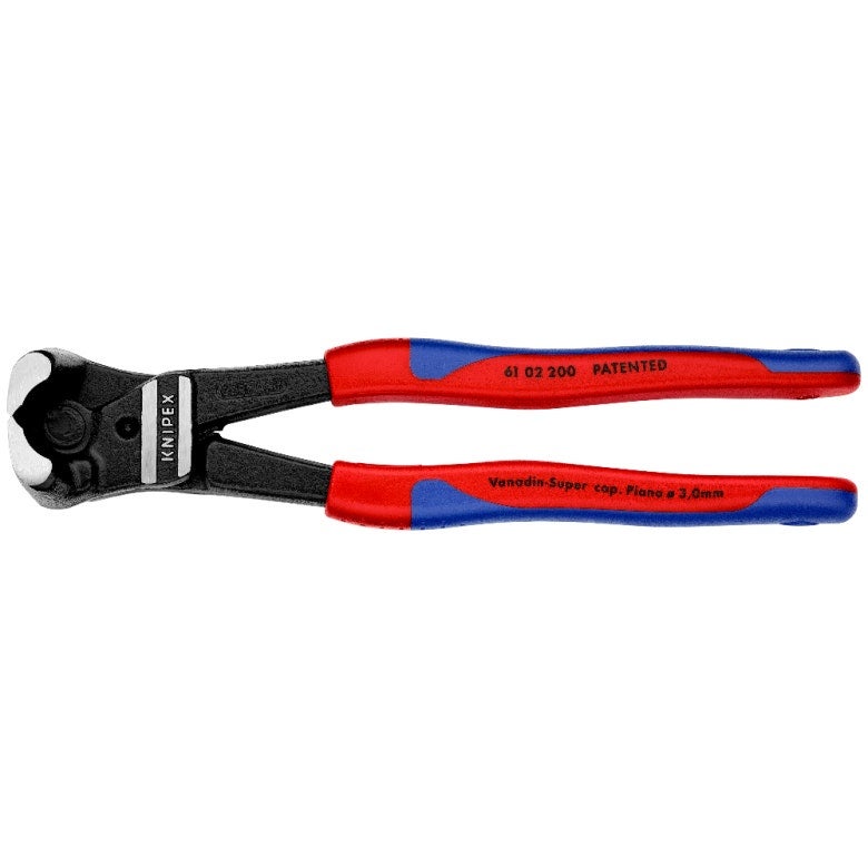 Obcęgi tnące KNIPEX czerwono-niebieskie stal chromowo-wanadowa 200 mm