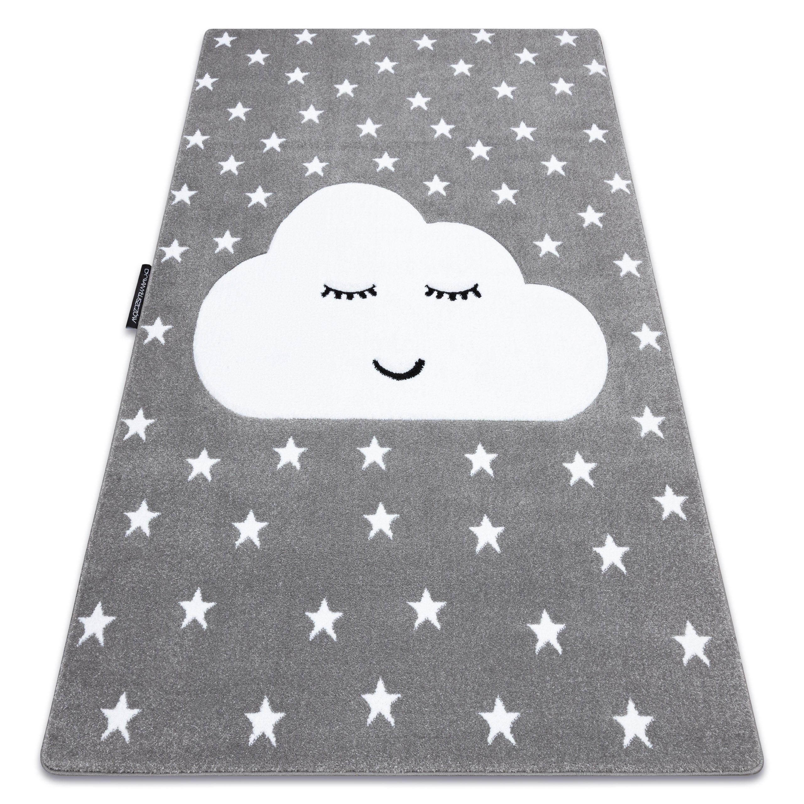 Dywan PETIT CLOUD CHMURKA GWIAZDKI szary 80x150 cm