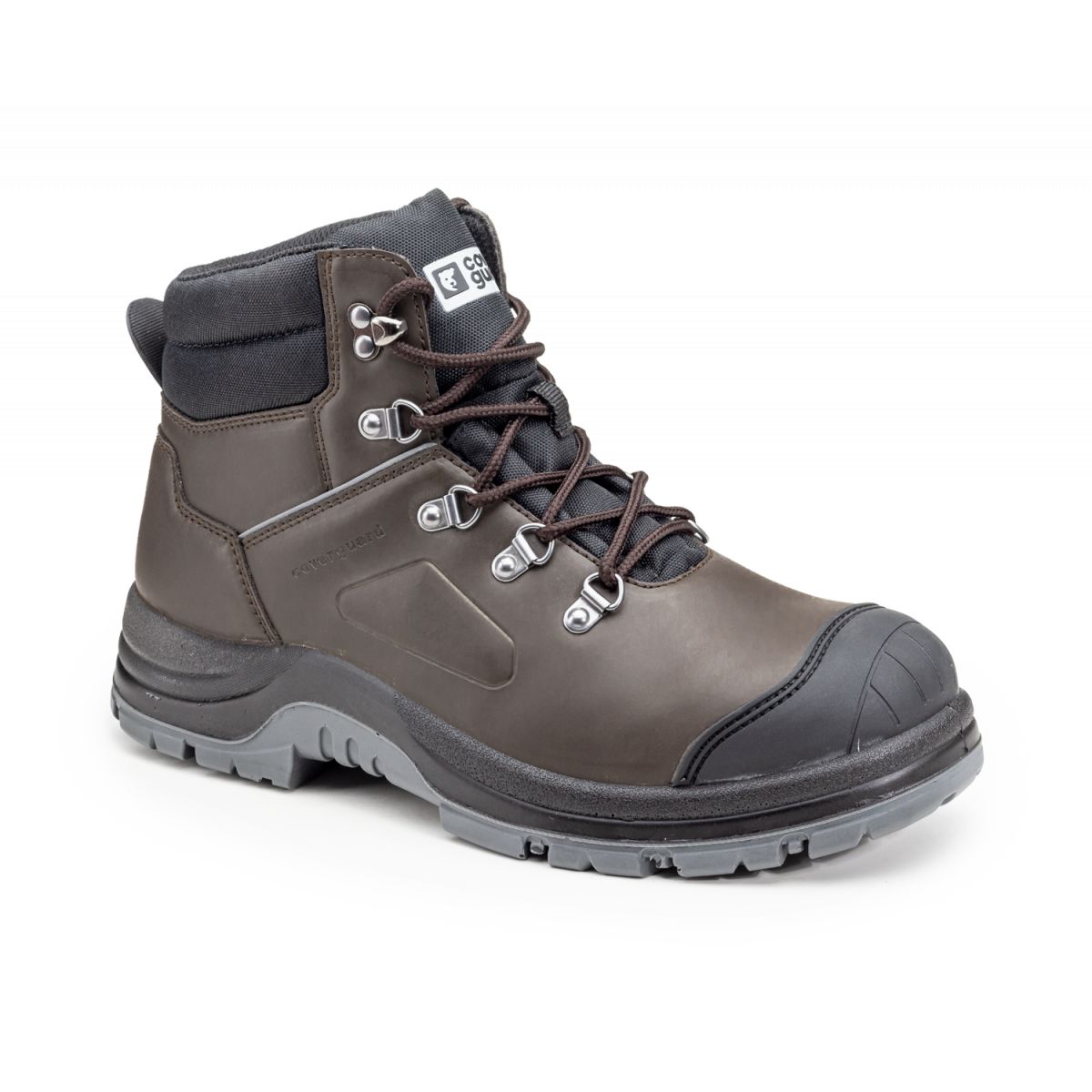 Chaussures de securite S3 FLINT Haute Croute de cuir Marron COVERGUARD Taille 44 Leroy Merlin