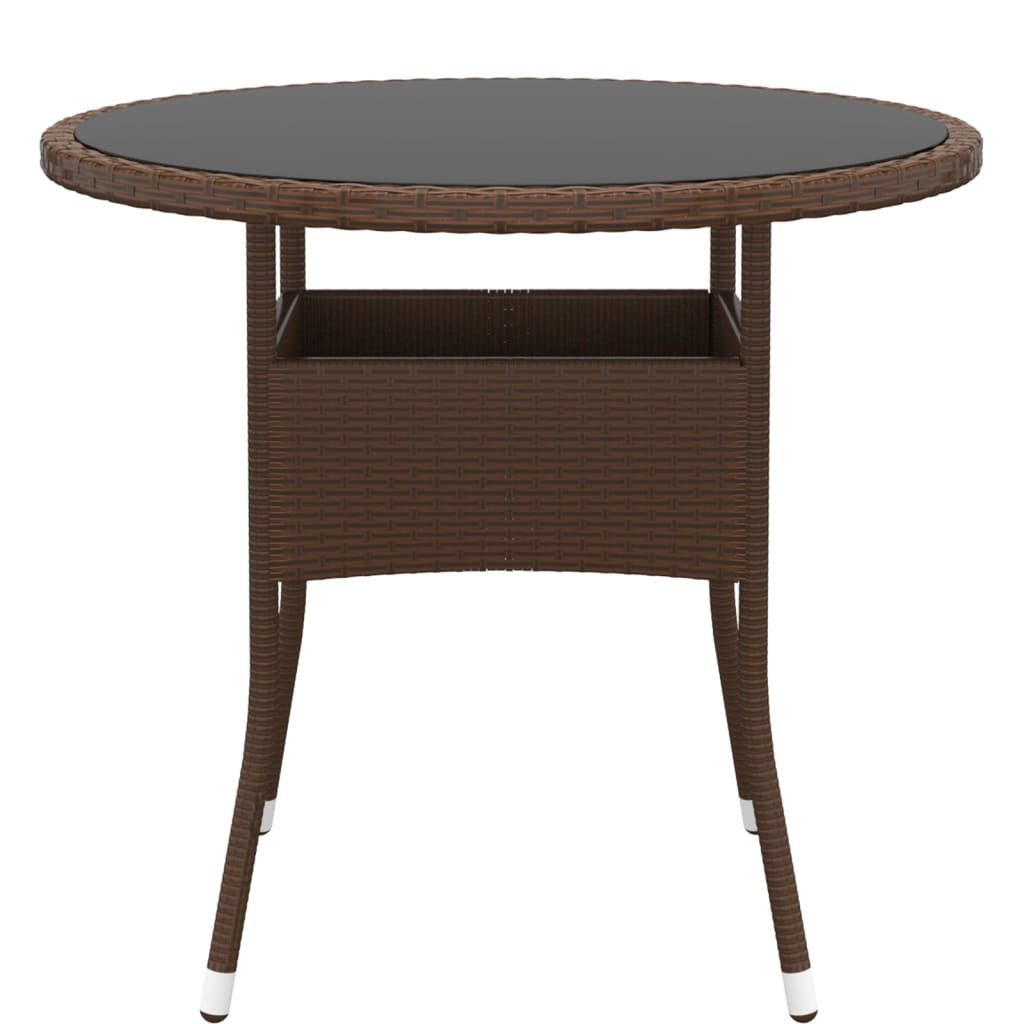 Maison Exclusive - Set da Pranzo per Giardino 5 pz in Polyrattan Marrone - 6