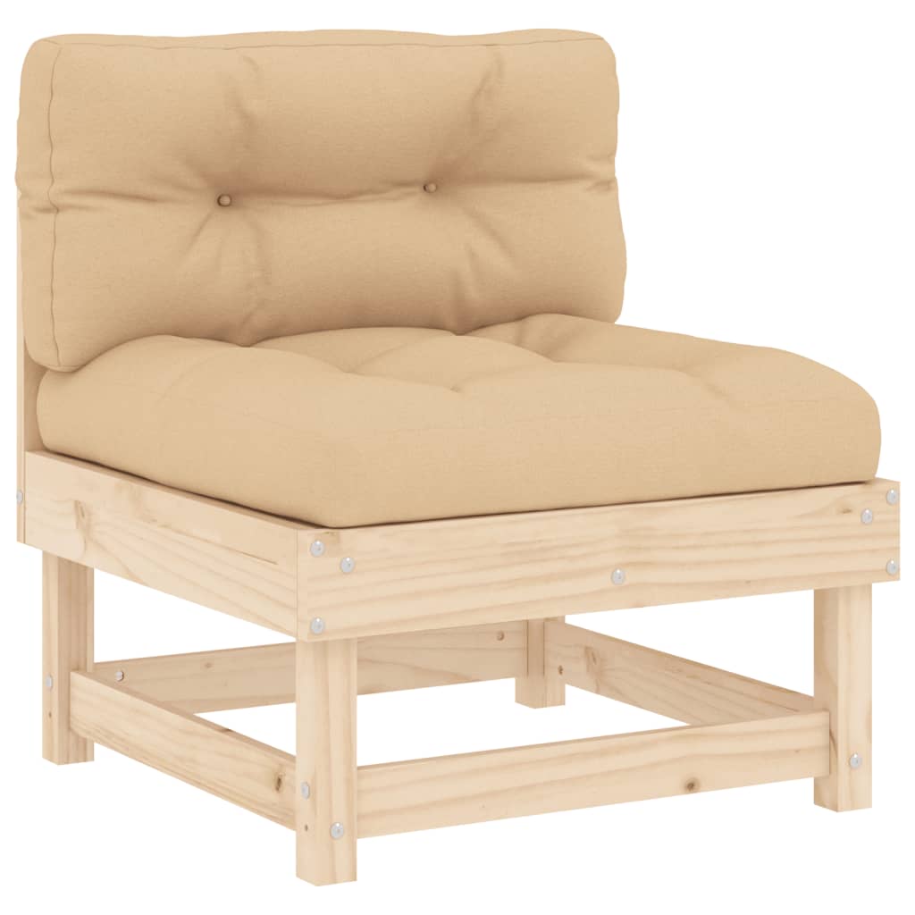 Salon bas de jardin en Bois Marron 7 personnes - 4