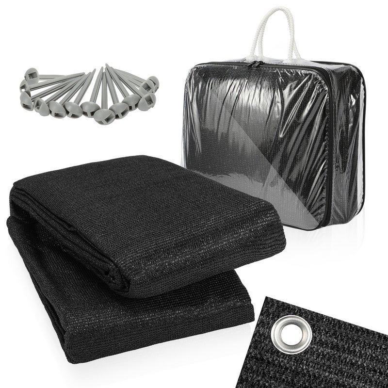 Tappeto da Tenda HDPE Tappeto da Viaggio da Campeggio,Nero,300*500CM Tappeto da Tenda HDPE Tappeto da Viaggio da Campeggio,Nero,300*500CM