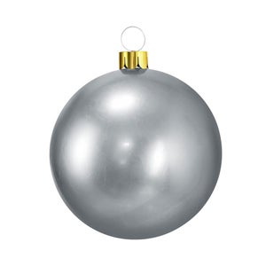 Palle Di Natale Gonfiabili Giganti - Decorazione Interni/esterni, PVC Resistente, 66x55 Cm, Rosso, Confezione Da 2, Per Casa, Giardino, Portico