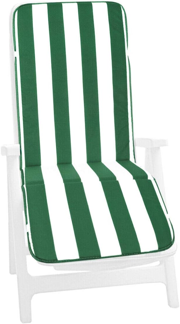 Poduszka Na leżak 100% Wyprodukowano We Włoszech Fotel Miękki Leżak Składanie Zielony w Paski