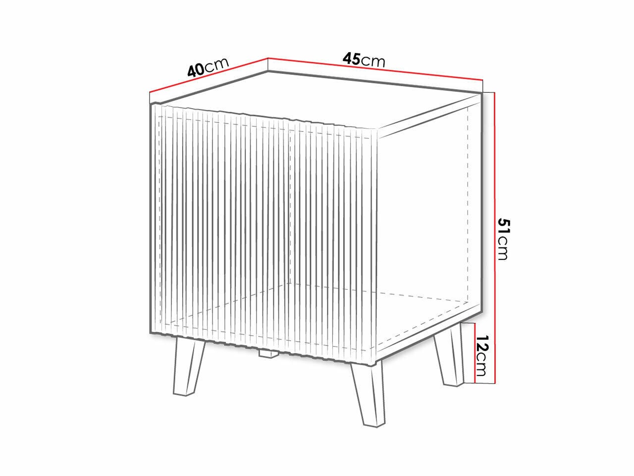 Table de chevet Set de 2x PALACE 45x51x40 cm Noir de haute qualité - 2