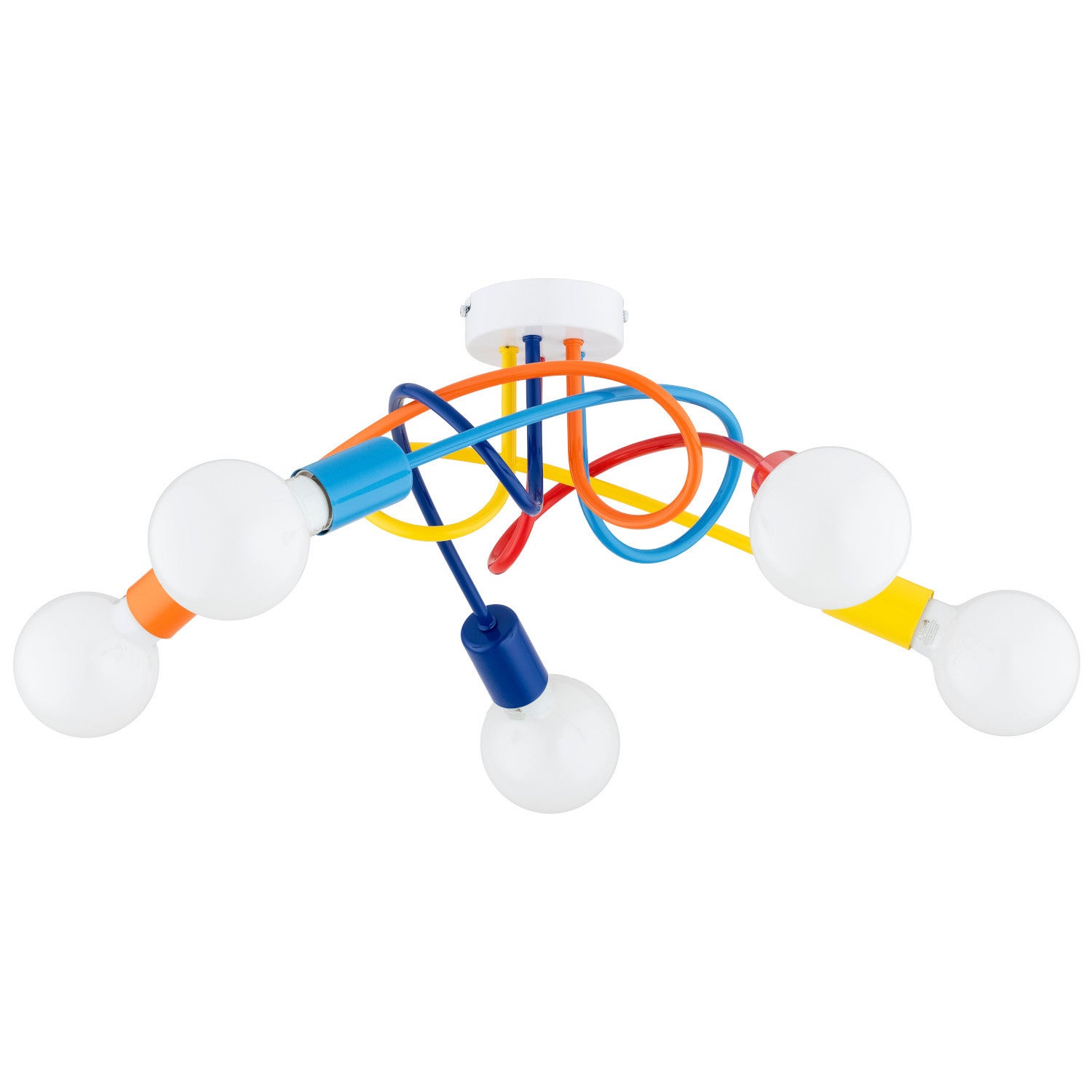 Lampa sufitowa wisząca Drago multikolor 5xE27x15W dziecięca wym: 22 x 51 x 51 cm metal Alfa - 2