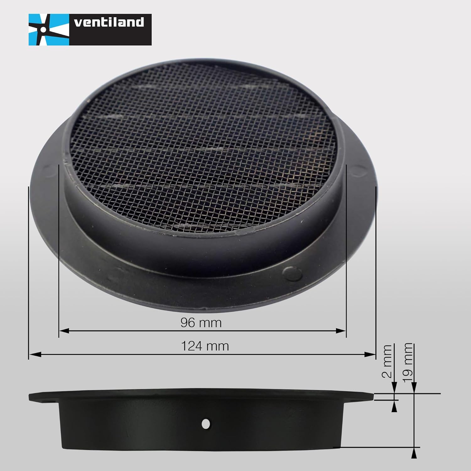 Injueey Rejilla De Ventilación Redonda De Acero Inoxidable Para Extractor Bull Nosed 8cm Mostrada 15 Cm
