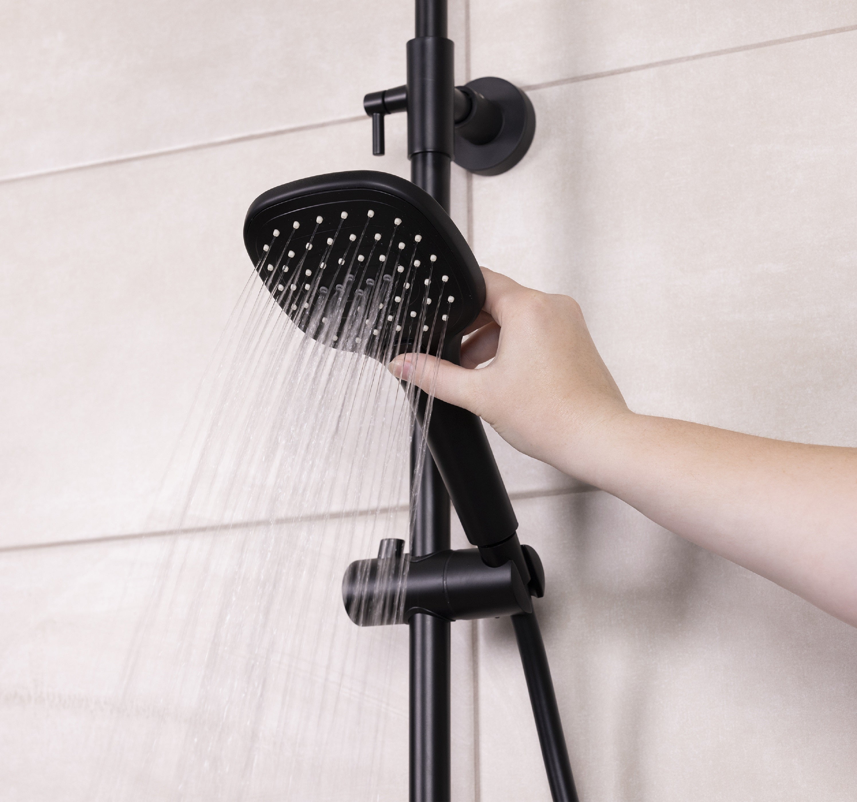 Colonne de Douche Noire avec Mitigeur Thermostatique BERENS by Eurosanit - 7