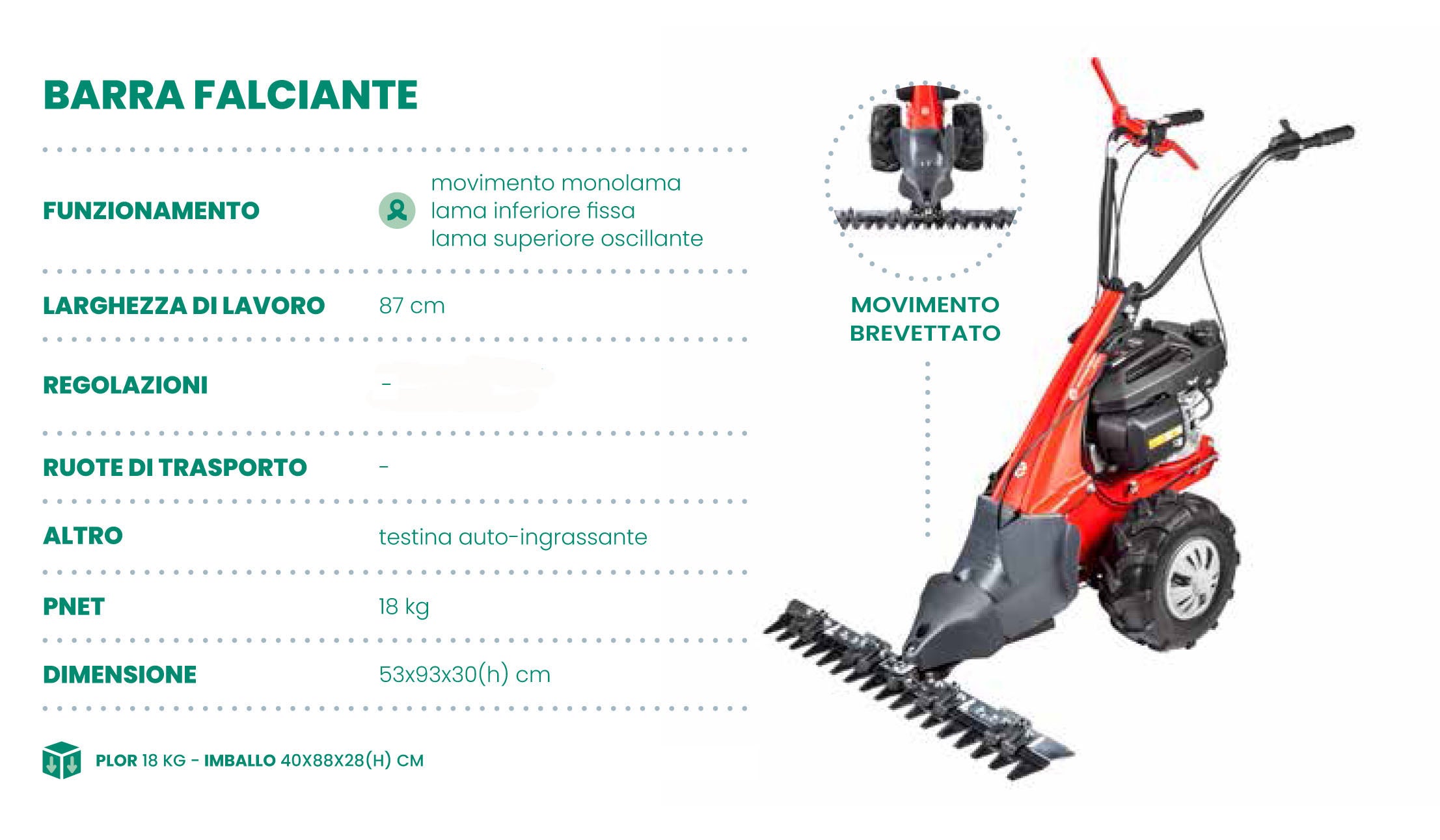 Motofalciatrice EUROSYSTEMS Minieffe - Motore RATO - Made In Italy - 7