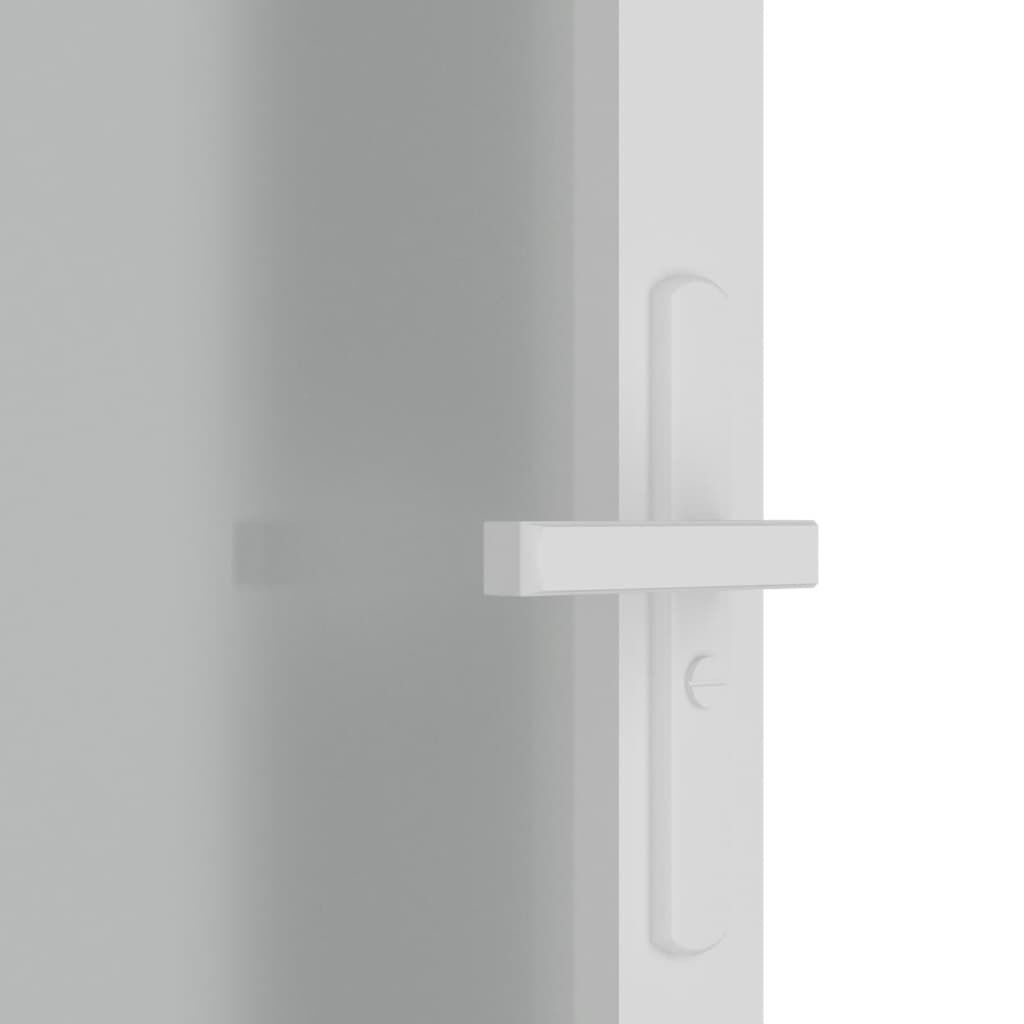 Porta interna 76x201,5 cm Bianco Vetro satinato Alluminio Rinforzato Design Moderno e Privacy - 4