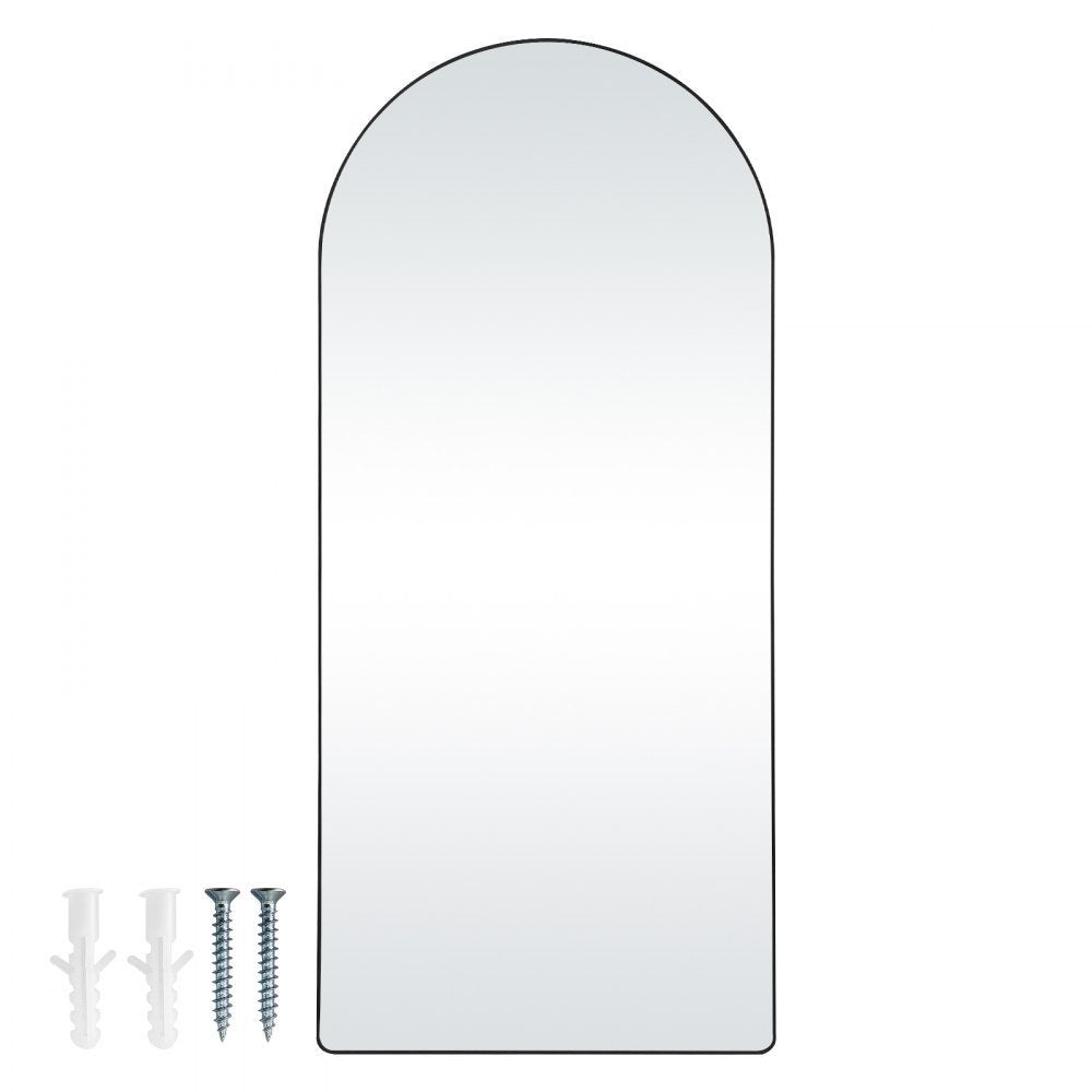 Essenza Espejo Arqueado De Cuerpo Entero, Vidrio Templado Resistente A Los Impactos Y Marco De Aleación De Aluminio, 180 X 81 Cm, Para Dormitorio O Salón Aluminio, Leroy Merlin