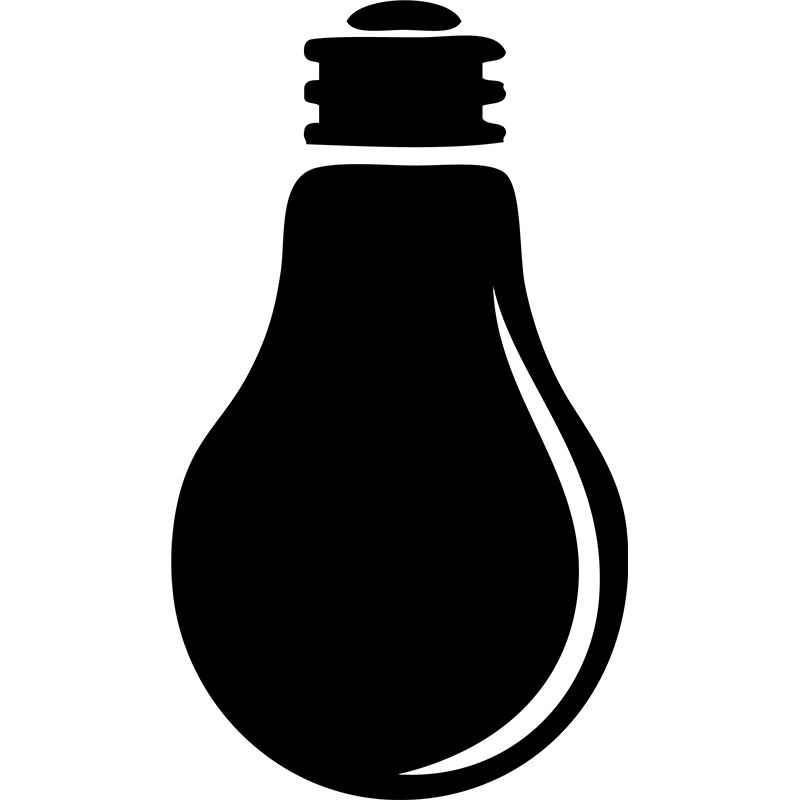 Adesivo ardesia Disegno lampadina - Sticker adesivo - adesivi murali - 125x70cm - 2