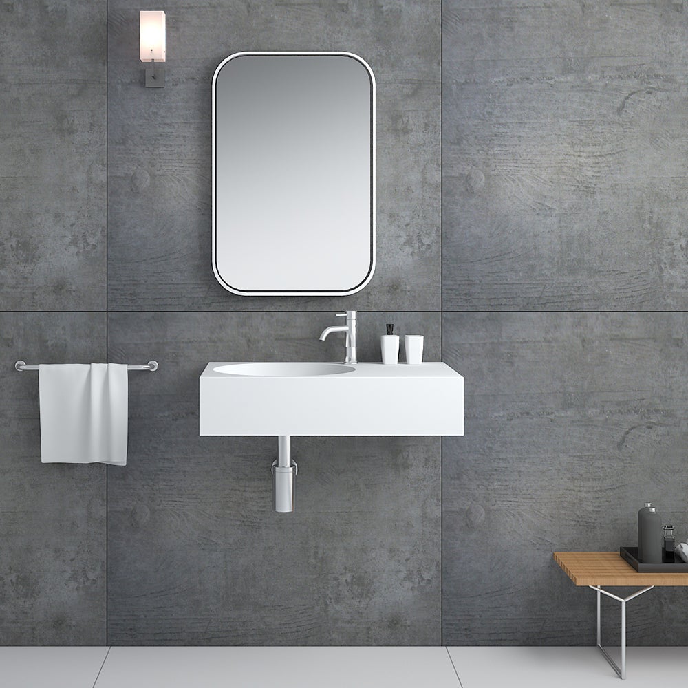 Lavabo rectangulaire suspendu Blanc mat - Lomami | Leroy Merlin