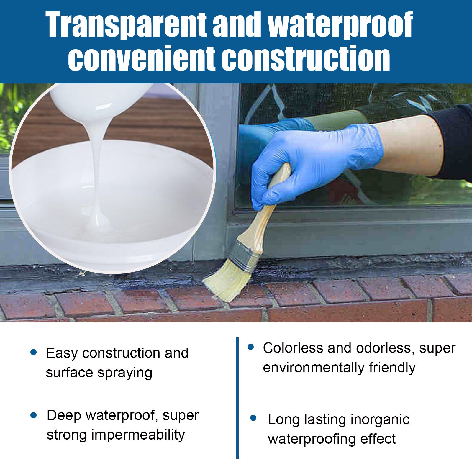 Adhesivo impermeable transparente de 100 g,sellador de aislamiento impermeable,pegamento invisible impermeable antifugas, adecuado para cocina y baño - 3