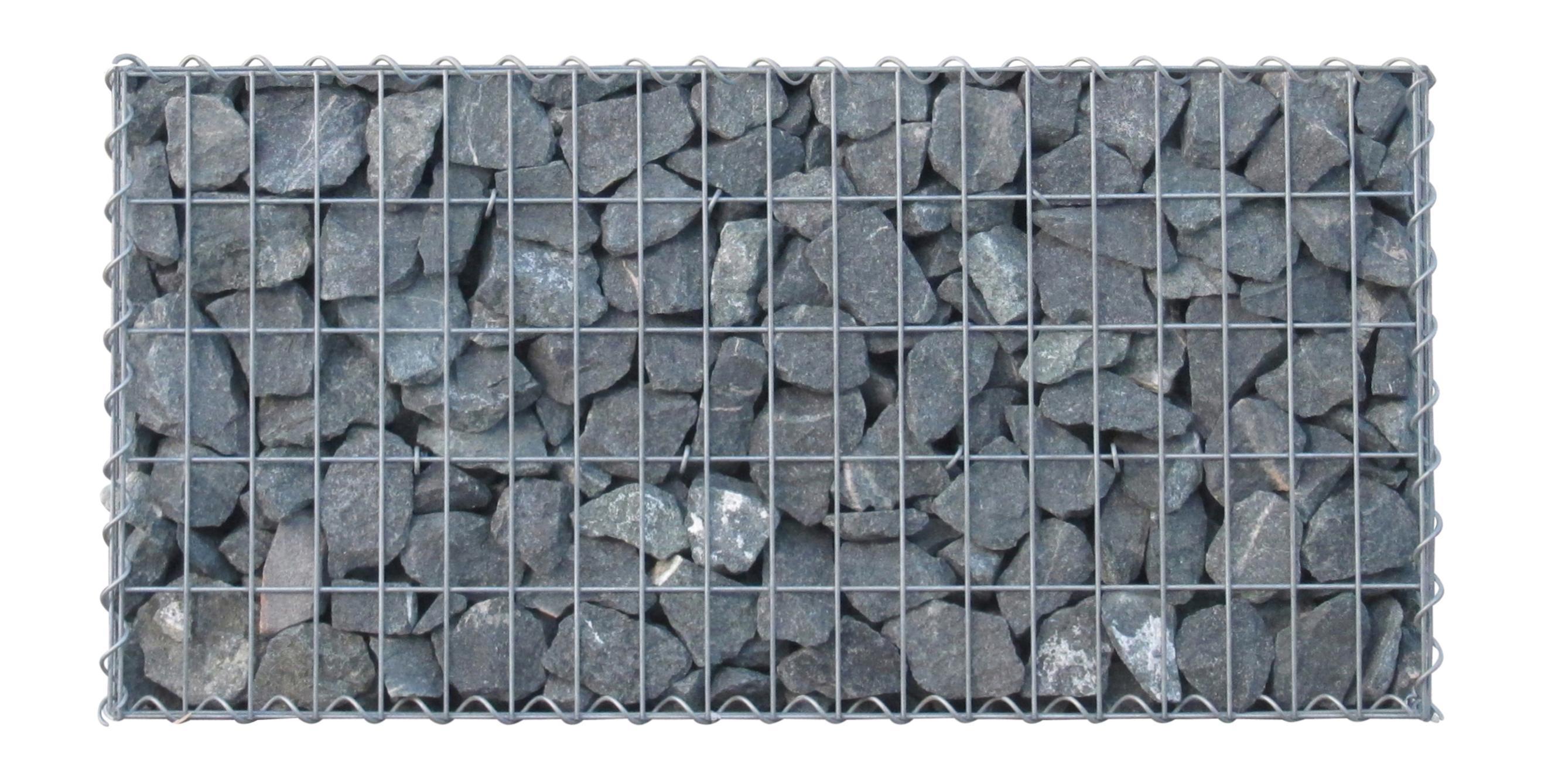 Gavión de acero galvanizado 100x20x20cm (LxAxP), malla 5 x 10cm, Espiral, jaula metálica para muro o jardín - 6