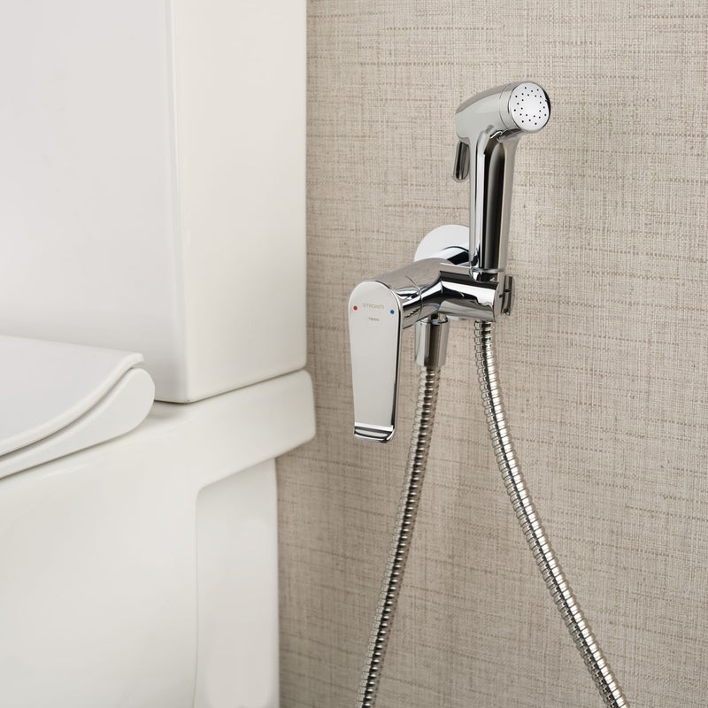 Prysznic toaletowy STROHM TEKA Ethika srebrny o długości 120 cm