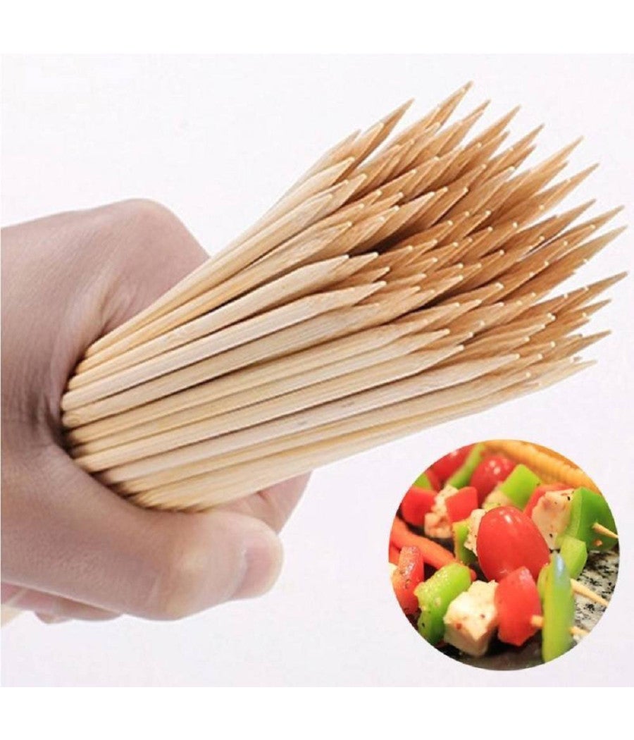 Zulay 100 Spiedini In Bambù 44,5 Cm - Bastoncini Per Marshmallow, Griglia E Falò, Biodegradabili - 2