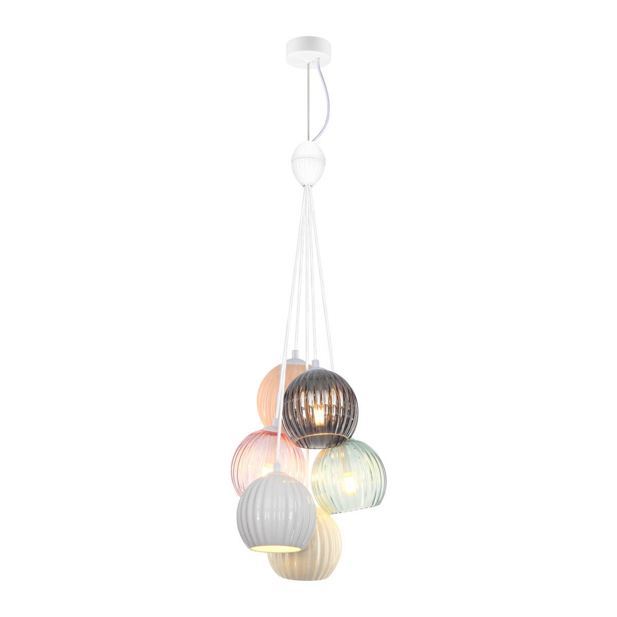 Lampa wisząca CASES multikolor 6 x E14 x 40W wym: 214 x 33 x 33 cm Italux