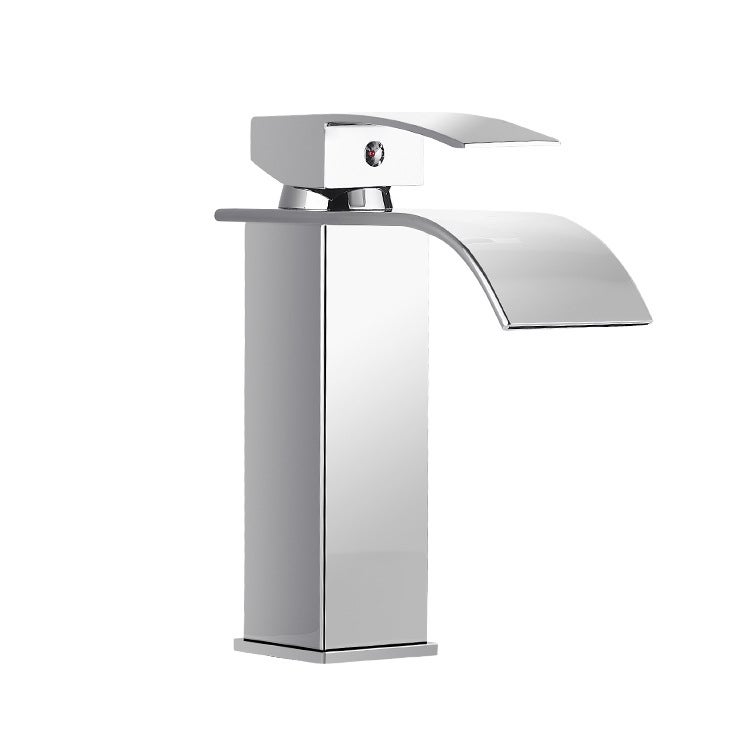 Robinet Cascade Chromé Pour Lavabo De Salle De Bains - Mitigeur Moderne Et Élégant
