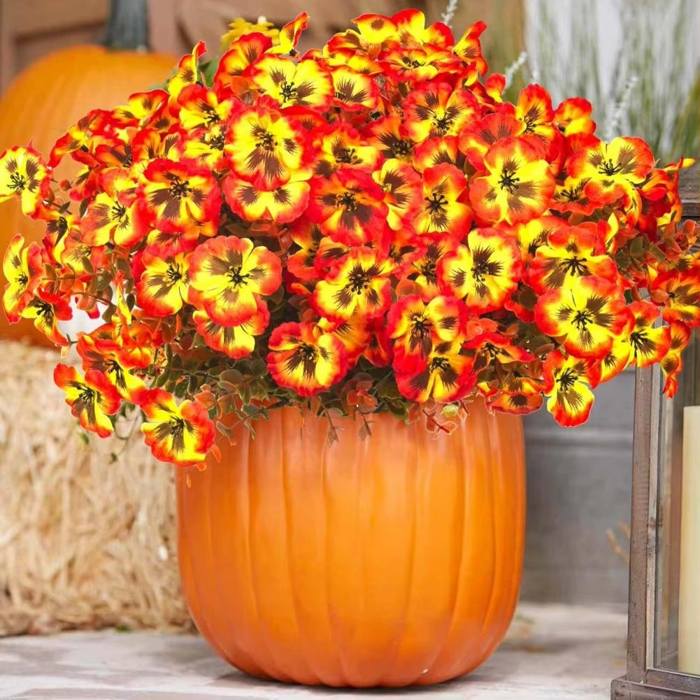 12 bouquet di fiori artificiali realistici, fiori artificiali di seta di alta qualità, viole del pensiero artificiali resistenti ai raggi UV | Leroy Merlin