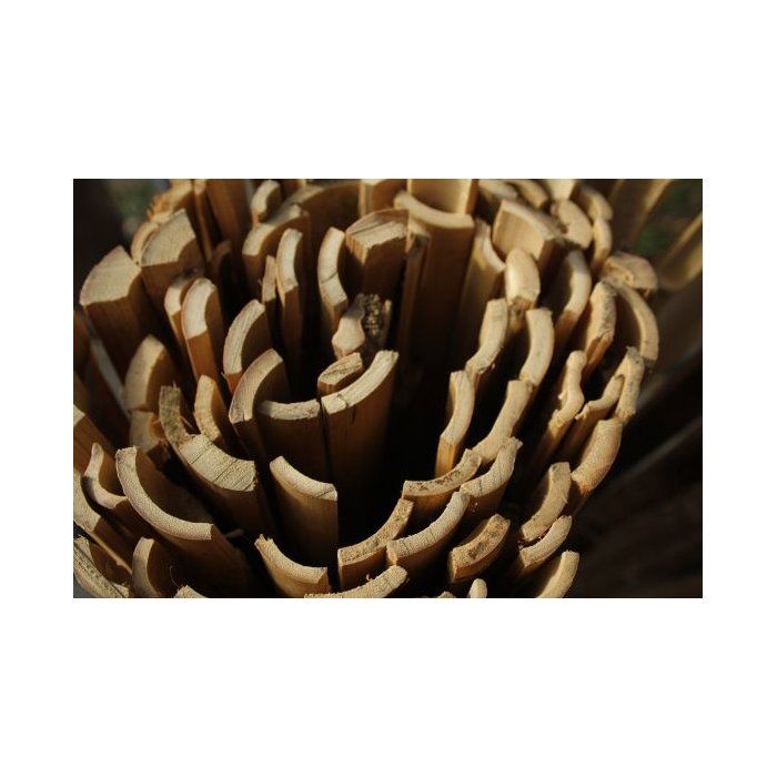 Recinzione in canne - NATURALE - Bambù spaccato - 3 x 1 m - 3